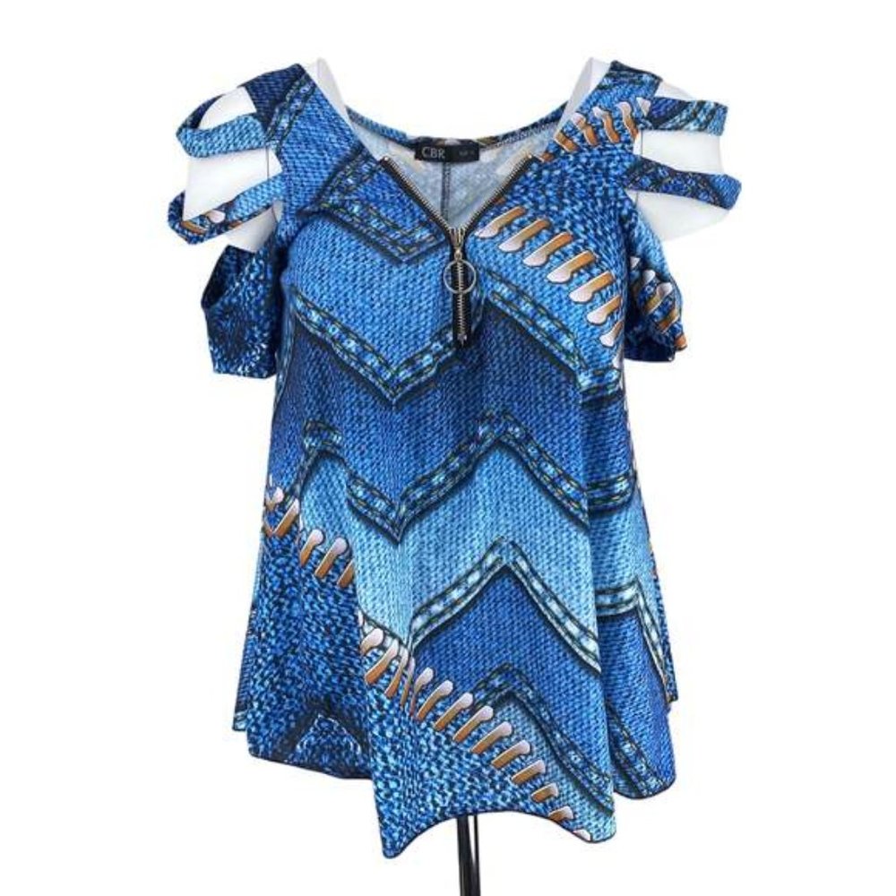 CBR Blue Short Sleeve Top